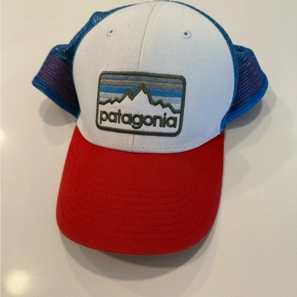 VTG Patagonia White, Red, and Blue Baseball Hat